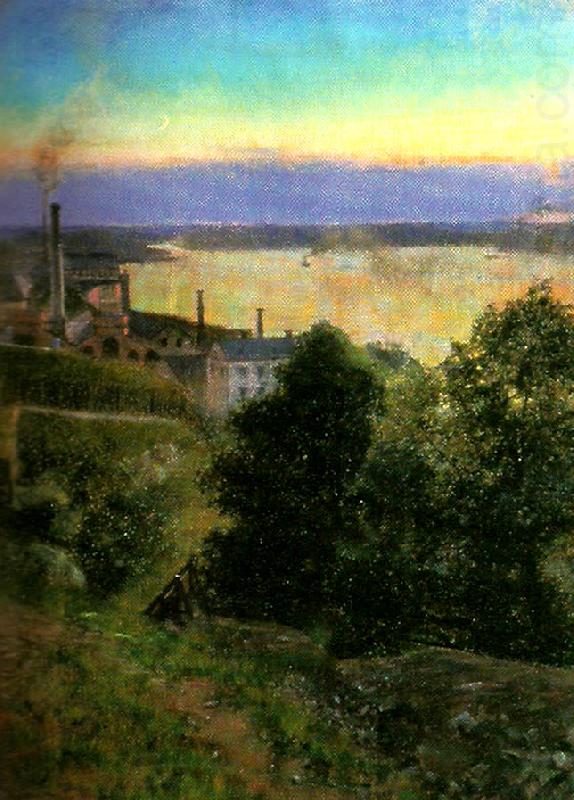 sommarafton pastell, Eugene Jansson